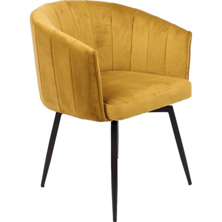 Кресло AksHome Melon, карри велюр/черный