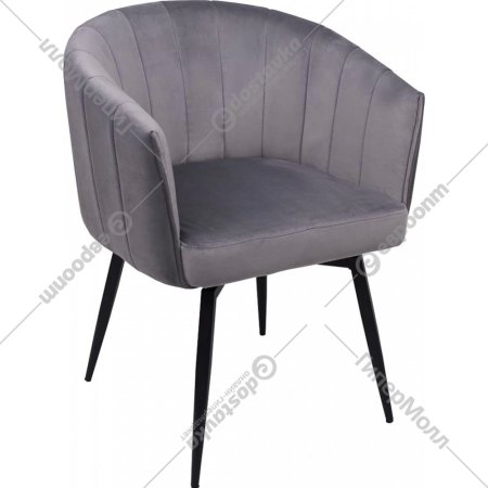 Кресло «AksHome» Melon, серый велюр/черный