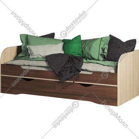 Кровать «Мебель-КМК» 800 Атланта, КМК 0741.18, шимо светлый/шимо темный