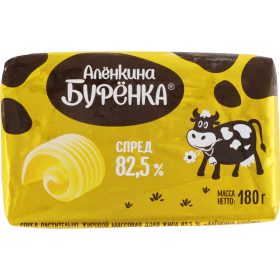 Спред растительно-жировой «Алёнкина Бурёнка» 82.5%, 180 г