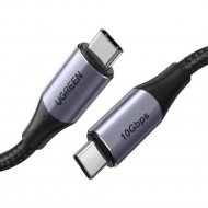 Кабель «Ugreen» USB-C 3.1 M/M Gen2 5A with Braided, US355, Black, 80150, 1 м