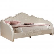 Кровать «Мебель-КМК» 900 Жемчужина, КМК 0380.9, венге светлый/ясень жемчужный