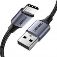 Кабель «Ugreen» USB-C Male to USB 2.0 Male Aluminum Braid, US288, Space Gray, 60408, 3 м