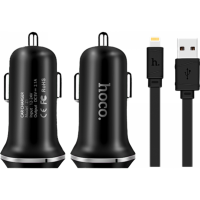 

АЗУ "HOCO Z1+" (iPhone,2USB,2.1A,черный)