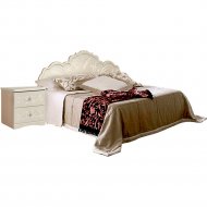 Кровать «Мебель-КМК» Жемчужина 1400, КМК 0380.16, венге светлый/ясень жемчужный