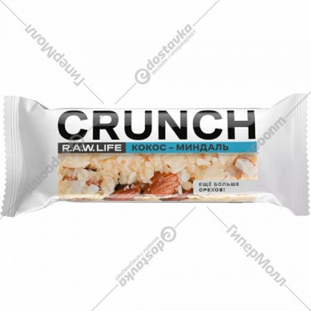 Батончик кокосово-ореховый «R.A.W. Life Crunch» с кокосом и миндалем, 30 г