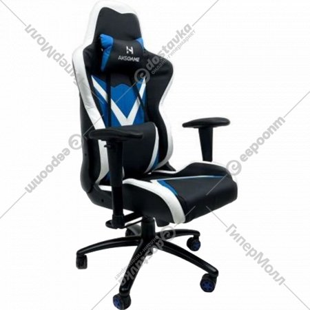 Кресло геймерское «AksHome» Eragon, Eco, черный/белый/синий