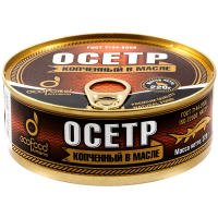 

Осетр копченый в масле, 220г