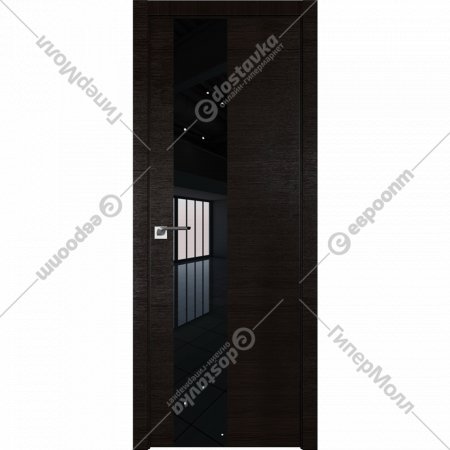 Дверь «ProfilDoors» 5Z Венге кроскут/Черный лак, 200х60 см
