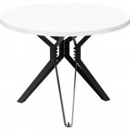 Обеденный стол «Millwood» Ванкувер, ЛДСП дуб белый крафт/черный, 90х90х75 см