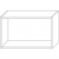 Шкаф навесной «Мебель-КМК» №2 Лайт 600, КМК 0807.2, белый/шагрень белая