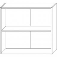Шкаф навесной «Мебель-КМК» №5 Лайт 800, КМК 0807.5, белый/шагрень белая