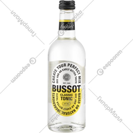 Напиток сильногазированный «Bussot Classic Tonic» 0.375 л