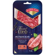 Колбаса сырокопченая Грандшеф Испанская полусухая, нарезка, 85 г