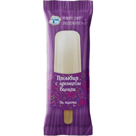 Мороженое УП Минский хладокомбинат №2 пломбир с ароматом ванили, 80 г
