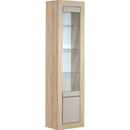 Шкаф с витриной «Мебель-КМК» 2Д Лондон, КМК 0467.6, дуб сонома/капучино светлый