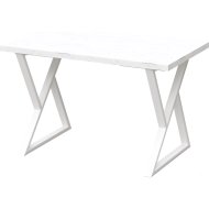 Обеденный стол «Millwood» Дели, ЛДСП дуб белый крафт/белый, 130х80х75 см