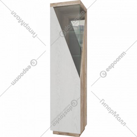 Шкаф с витриной «Мебель-КМК» Л Лайт, КМК 0551.6, дуб юкон/дуб полярный