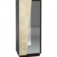 Шкаф с витриной «Мебель-КМК» Л Нирвана, КМК 0555.4, дуб кентербери/камень серый