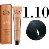 Крем-краска для волос «Fanola» Oro, OP1.10, с кератином, частицами золота и аргановым маслом, 100 мл