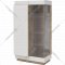 Шкаф с витриной «Мебель-КМК» Л Роксет, КМК 0554.3, дуб юкон/белый глянец