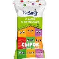 Сырок творожный Беллакт с наполнителем мак и мармелад, 7%, 100 г