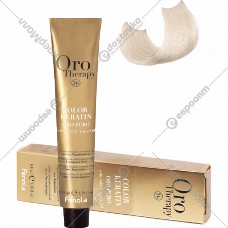 Крем-краска для волос «Fanola» Oro, OP10.3, с кератином, частицами золота и аргановым маслом, 100 мл
