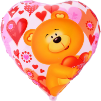 

Шарик надувной "С ЛЮБОВЬЮ" 46x43 см