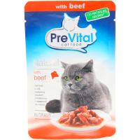 

Корм д/кошек"PREVITALNATUREL"(гов)85г