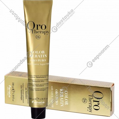Крем-краска для волос «Fanola» Oro, OP3.0, с кератином, частицами золота и аргановым маслом, 100 мл