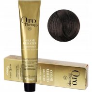 Крем-краска для волос «Fanola» Oro, OP4.14, с кератином, частицами золота и аргановым маслом, 100 мл