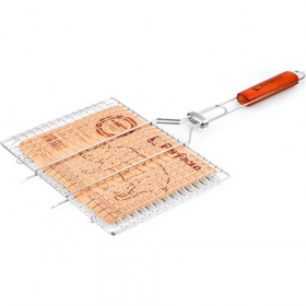 Ре­шет­ка-гриль «Perfecto Linea» с де­ре­вян­ной ручкой, 320x230 мм
