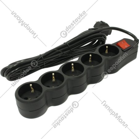 Сетевой фильтр «5bites» SP5B-230 5S, Black, 3 м