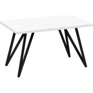 Обеденный стол «Millwood» Женева 18 мм, ЛДСП дуб белый крафт/черный, 100х70х73 см