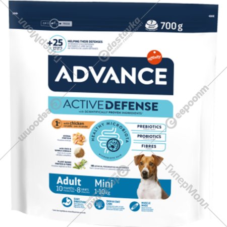 Корм для собак «Advance» Mini Adult, курица/рис, 700 г