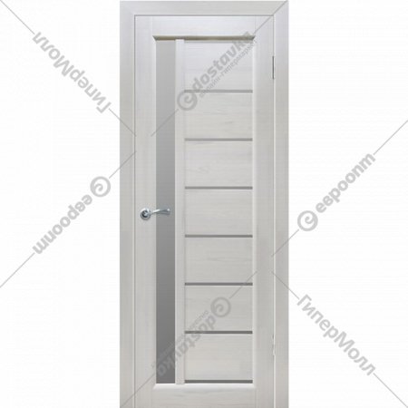 Дверь «Массив сосны» Вега 9 ЧО Белый/Матовое, 200х60 см