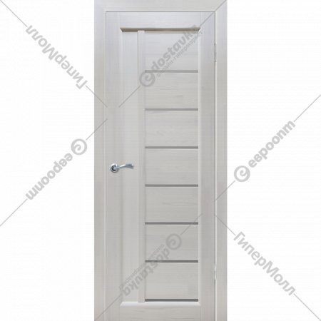 Дверь «Массив сосны» Вега 8 ЧО Белый/Матовое, 200х60 см