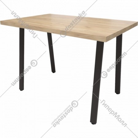 Обеденный стол «Millwood» Леон, ЛДСП дуб золотой крафт/черный, 130х80х75 см