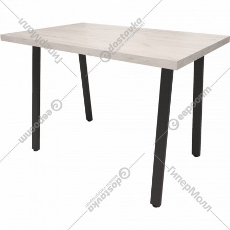 Обеденный стол «Millwood» Леон, ЛДСП дуб белый крафт/черный, 160х80х75 см
