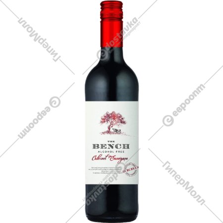 Вино безалкогольное «Cabernet Sauvignon» красное полусладкое, 0.75 л
