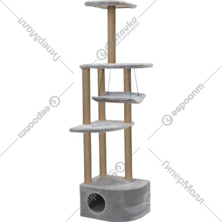 Комплекс для кошек «Чип» Башня угловая, 8370 серый