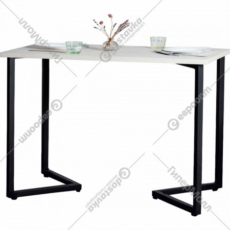 Обеденный стол «Millwood» Лондон 18 мм, ЛДСП белый/черный, 100х70х73 см