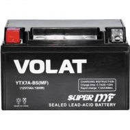 Аккумулятор для автомобиля «VOLAT» YTX7A-BS MF 7Ah, 90A 150х87х94, YTX7A-BS MF