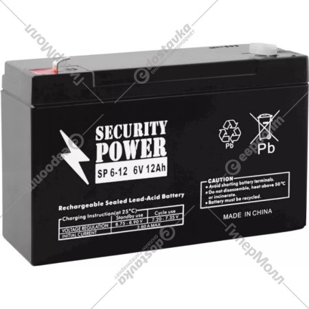 Батарея для ИБП «Security Power» 6V-12Ah, 151х50х98