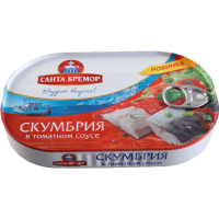 

Конс.рыб"Филе скумбрии в т/с"Санта,190 г