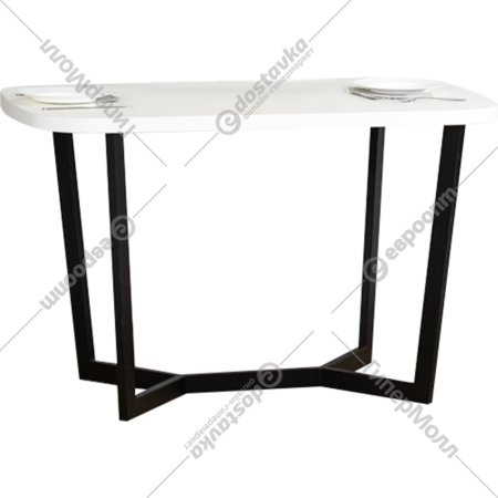 Обеденный стол «Millwood» Мюнхен, ЛДСП белый/черный, 120х70х75 см