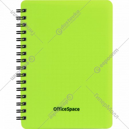 Записная книжка «OfficeSpace» Neon, А6, 60 листов, на гребне, салатовый