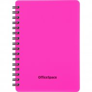 Записная книжка «OfficeSpace» Neon, А6, 60 листов, на гребне, розовый