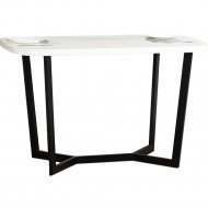 Обеденный стол «Millwood» Мюнхен, ЛДСП белый/черный, 130х80х75 см