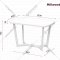 Обеденный стол «Millwood» Мюнхен, ЛДСП дуб белый крафт/белый, 130х80х75 см